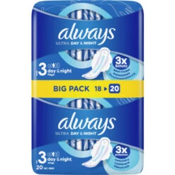 Always® Ultra Day & Night Mit Flügeln Damenbinden BigPack 20ST