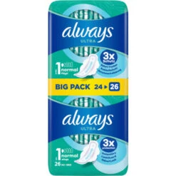 Always® Ultra Normal Mit Flügeln Damenbinden BigPack 26ST