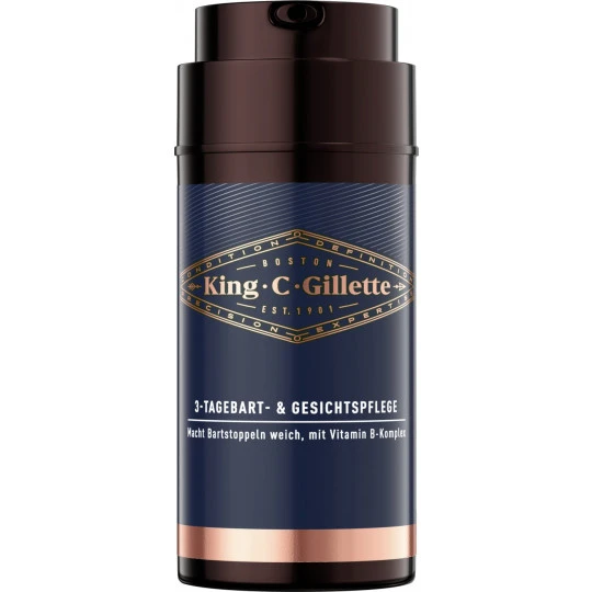 Gillette® King C. Gilette 3-Tagebart-und Gesichtspflege 100ML 3 Gillette® King C. Gilette 3-Tagebart-und Gesichtspflege 100ML